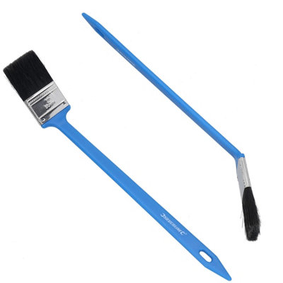 Long Reach Angled Radiator Paint Brush 50mm Width Head 400mm Long 2pk