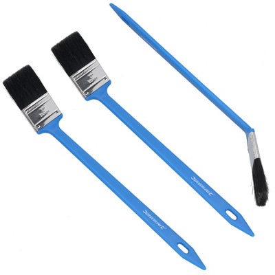 Long Reach Angled Radiator Paint Brush 50mm Width Head 400mm Long 3pk ...