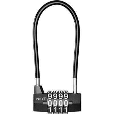 Long Shackle Combination Padlock 4 Digit Weatherproof Code Lock for Gym ...