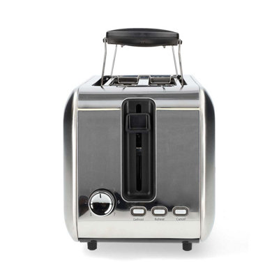 Long Slot 2 Slice Toaster 1450W Variable Browning Control Reheat Defrost