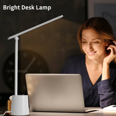 Desk Lamp With Stepless Dimming & Timer - 1000LM Ultra Bright Eye-Caring Light, 3000K-6000K Adjustable, Stable Base For Office & Reading