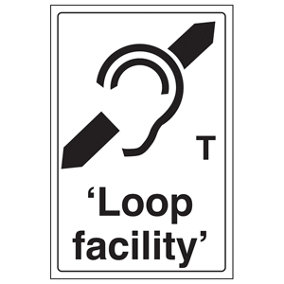 Loop Facility Information Safety Sign - Rigid Plastic - 200x300mm (x3)
