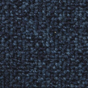 Loop Pile Heavy Duty Carpet Tiles(50X50cm)Flooring Dark Blue. Latex pre coat Backing Contract, Office, Shop, Home. 20 tiles (5SQM)