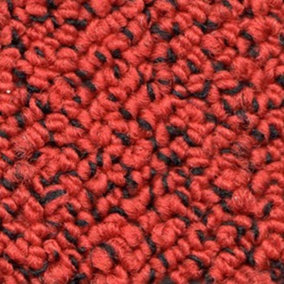 Loop Pile Heavy Duty Carpet Tiles(50X50cm)Flooring Red. Bitumen Backing Contract, Office, Shop, Home. 20 tiles (5SQM)
