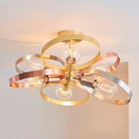 Gold light on sale fitting b&q