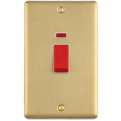 Loops 2-Gang Double Vertical 45A DP Cooker Switch with Neon Indicator ...