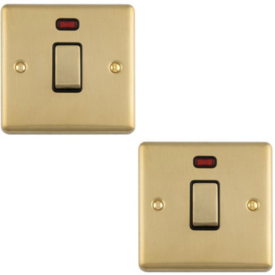 Loops 2-Pack 1-Gang 20A DP Single Switch with Neon Indicator Satin ...