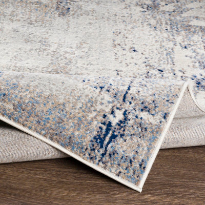 LOPIKA Abstract Modern Marble Grey Area Rug 140 x 200 cm