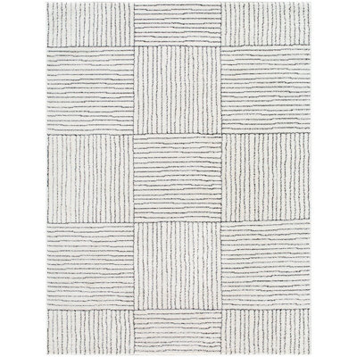 LORAINE Galey Alix x Livabliss Modern Scandi High Pile Ivory/Black Area Rug 200 x 275 cm