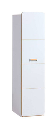 Lorento L2 Tall Cabinet - Elegant and Functional, White Matt & Oak Nash, H1880mm W450mm D520mm