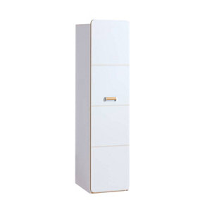 Lorento L2 Tall Cabinet - Elegant and Functional, White Matt & Oak Nash, H1880mm W450mm D520mm