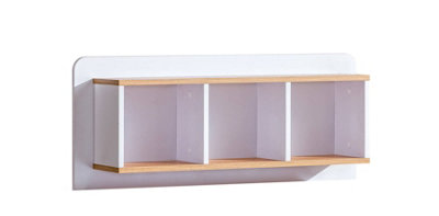 Lorento L9 Wall Shelf - Sleek Storage Solution, White Matt & Oak Nash, H400mm W962mm D220mm