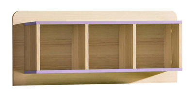 Lorento L9 Wall Shelf - Stylishly Practical, Ash Coimbra & Violet, H400mm W962mm D220mm