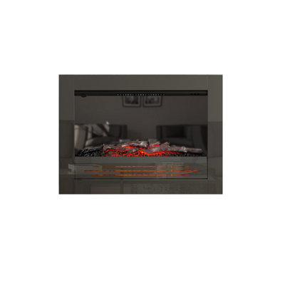 Lorenzo Black Nickel Inset Electric Fire