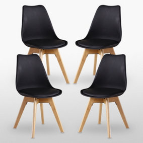 Lorenzo Dining Chairs Set of 4, Black