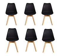 Lorenzo Dining Chairs Set of 6, Black