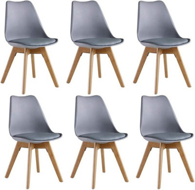 Lorenzo Dining Chairs Set of 6, Grey