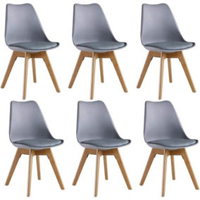 Lorenzo Dining Chairs Set of 6, Grey
