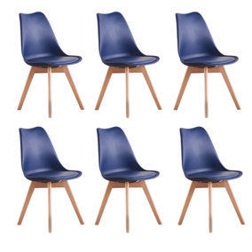 Lorenzo Dining Chairs Set of 6, Royal Blue