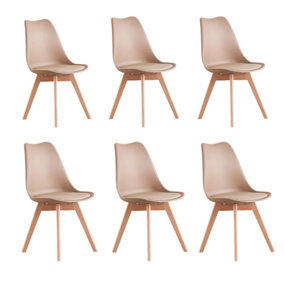 Lorenzo Dining Chairs Set of 6, Vanilla