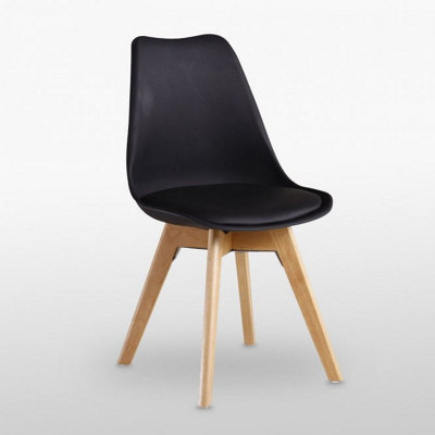 Lorenzo Padded Dining Chair Single, Black