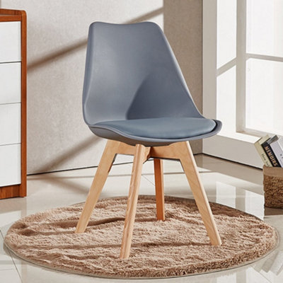 Lorenzo Padded Dining Chair Single, Grey