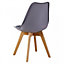 Lorenzo Padded Dining Chair Single, Grey