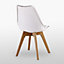 Lorenzo Padded Dining Chair Single, White