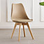 Lorenzo Padded Dining Chair, Tulip Chair for Lounge Office Dining Room Kitchen, Single, Vanilla