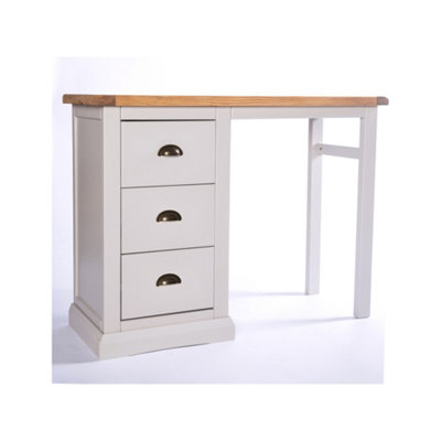 Loreo 3 Drawer Desk - Dressing Table Brass Cup Handle