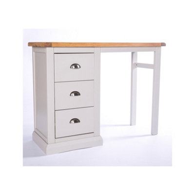 Loreo 3 Drawer Desk - Dressing Table Chrome Cup Handle