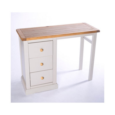 Loreo 3 Drawer Desk - Dressing Table Wood Knob