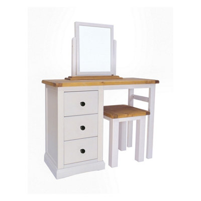 Loreo 3 Drawer Dressing Table Set Brass Knob