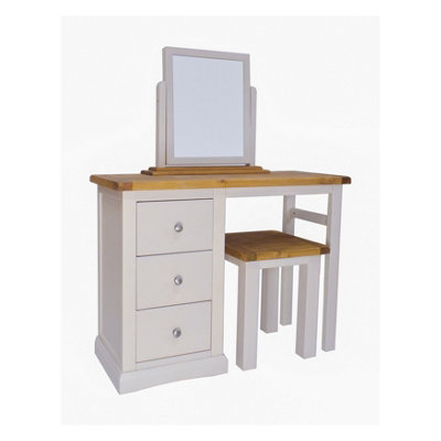 Loreo 3 Drawer Dressing Table Set Chrome Knob
