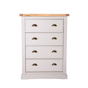 Loreo 4 Drawer Chest of Drawers Brass Cup Handle