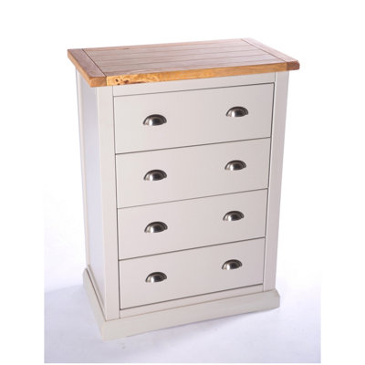 Loreo 4 Drawer Chest of Drawers Chrome Cup Handle
