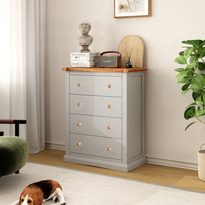 Loreo 4 Drawer Chest of Drawers Wood Knob