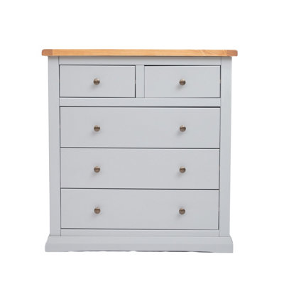 Loreo 5 Drawer Chest of Drawers Brass Knob