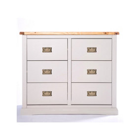 Loreo 6 Drawer Chest of Drawers Bras Drop Handle