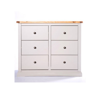 Loreo 6 Drawer Chest of Drawers Brass Knob