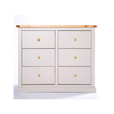 Loreo 6 Drawer Chest of Drawers Wood Knob