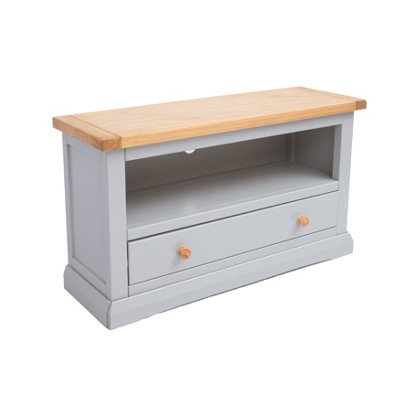 Loreo Light Grey 1 Drawer TV Cabinet Wood Knob