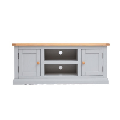 Loreo Light Grey 2 Door TV Cabinet Wood Knob