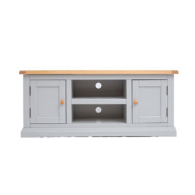Loreo Light Grey 2 Door TV Cabinet Wood Knob