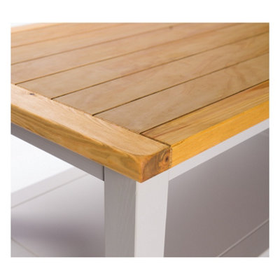 Loreo Light Grey Coffee Table with Shelf