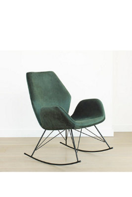 Lorna Modern Rocking Chair Green | DIY at B&Q