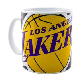 Los Angeles Lakers Logo Ceramic Cropped Mug Purple/Gold/White (One Size)