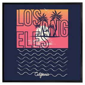 Los angeles sunset (Picutre Frame) / 16x16" / Brown