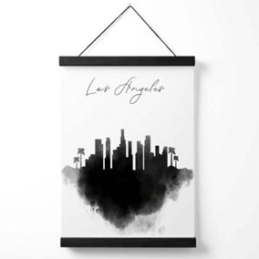 Los Angeles Watercolour Skyline City Medium Poster with Black Hanger