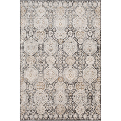 LOTUS Vintage Traditional Oriental Boho Black Area Rug 200 x 275 cm